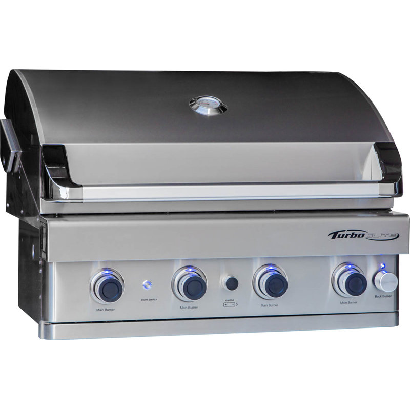 Barbeques Galore Turbo Elite 4Burner BuiltIn Gas Grill Wayfair